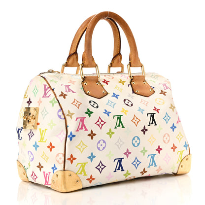 Louis Vuitton Monogram Multicolor Speedy 30 White 3 of 13