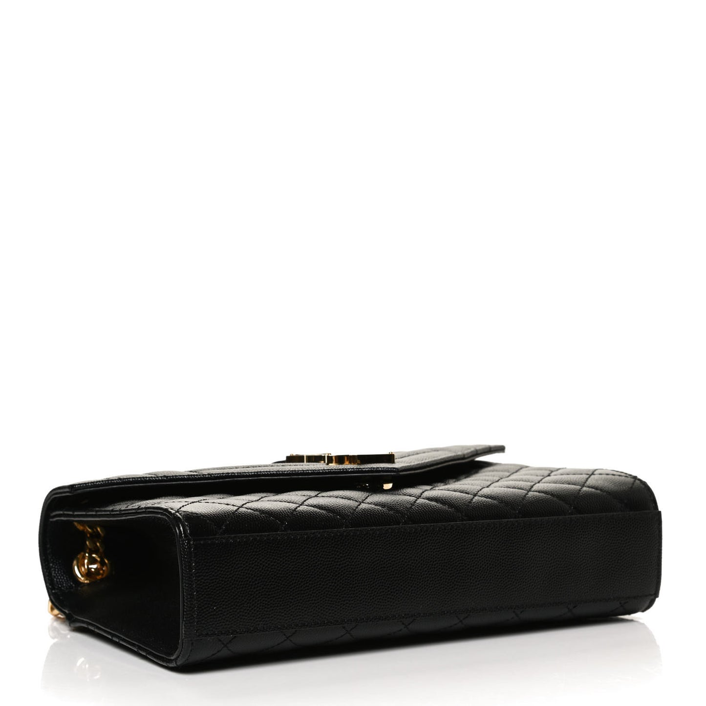 Grain De Poudre Textured Mixed Matelasse Triquilt Medium Monogram Satchel Black