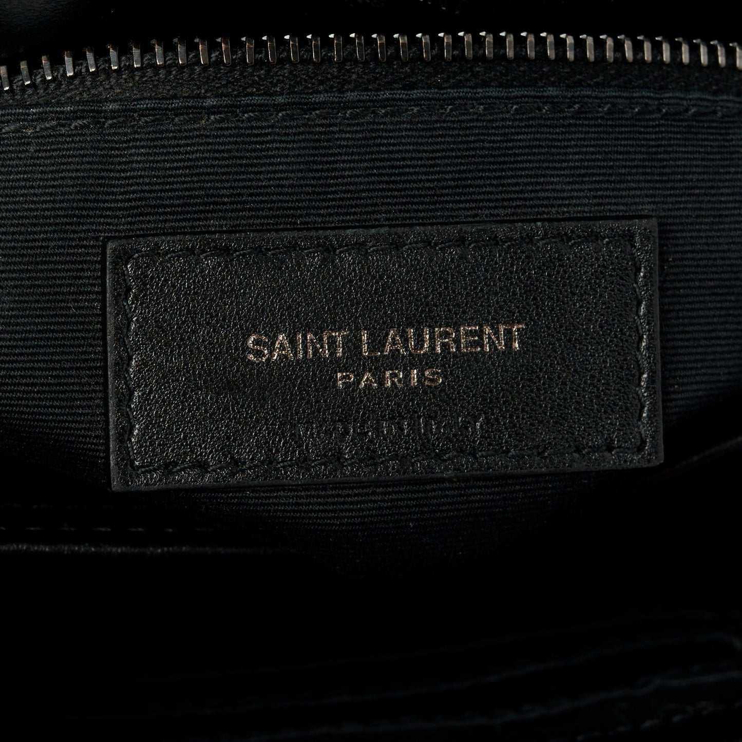 Calfskin Y Quilted Monogram Monochrome Toy Loulou Crossbody Bag Black