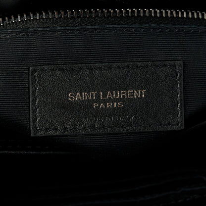 Saint Laurent Calfskin Y Quilted Monogram Monochrome Toy Loulou Crossbody Bag Black 7 of 11