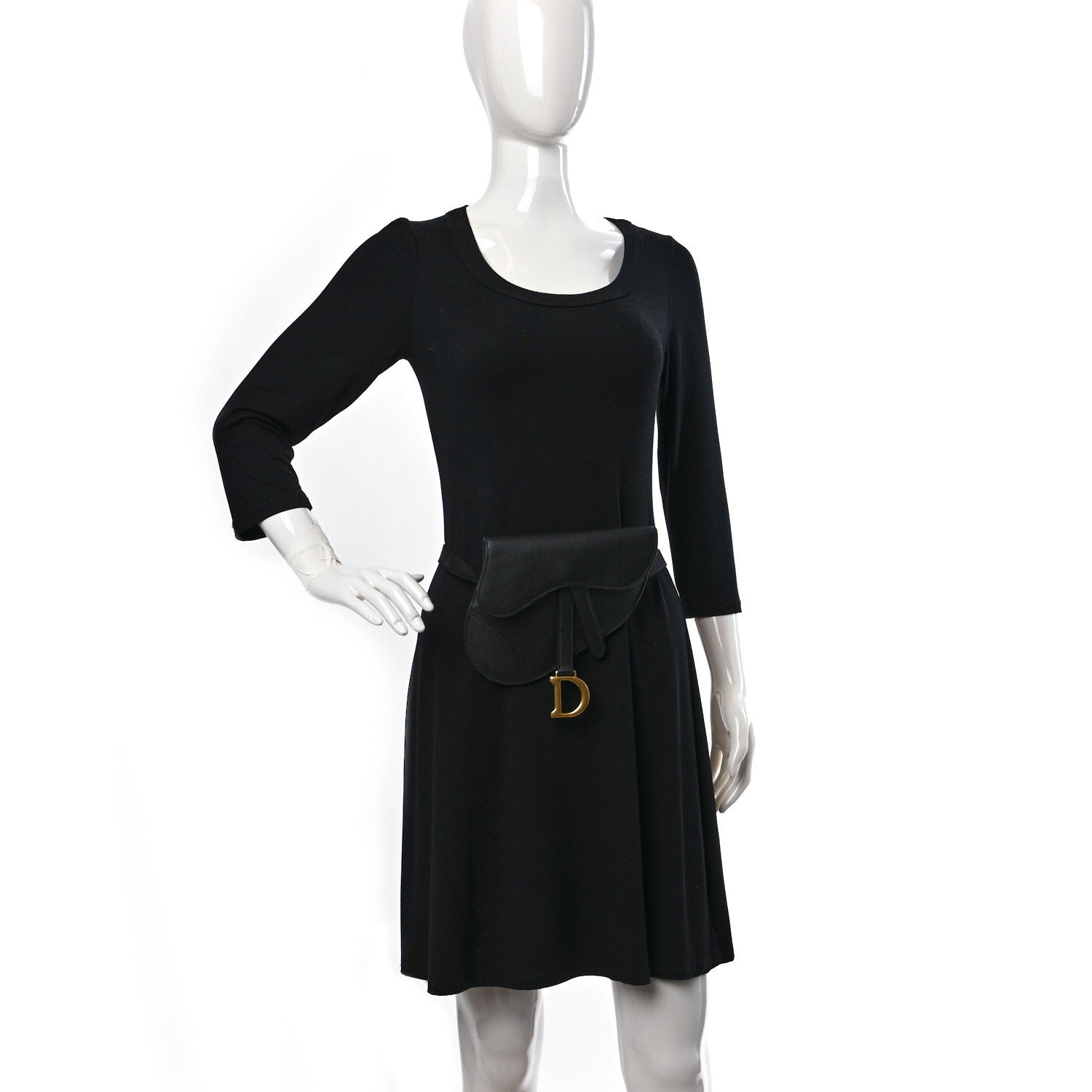 Christian Dior Calfskin Saddle Belt Bag Black 2 of 10