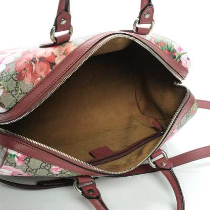 Gucci GG Supreme Monogram Blooms Medium Boston Beige Multicolor Dry Rose 5 of 6
