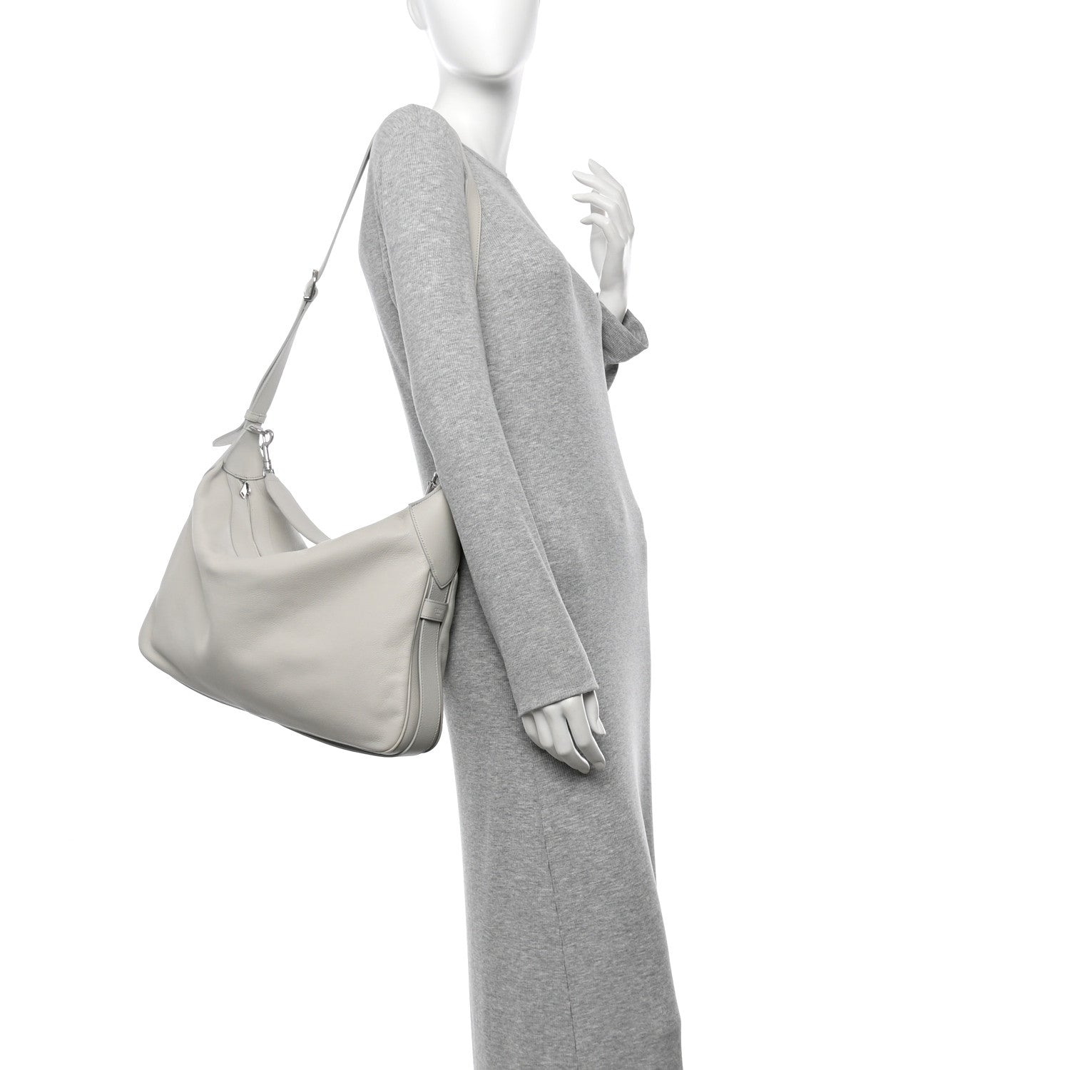 Celine Supple Calfskin Large Romy Shoulder Bag Rice 2 of 10