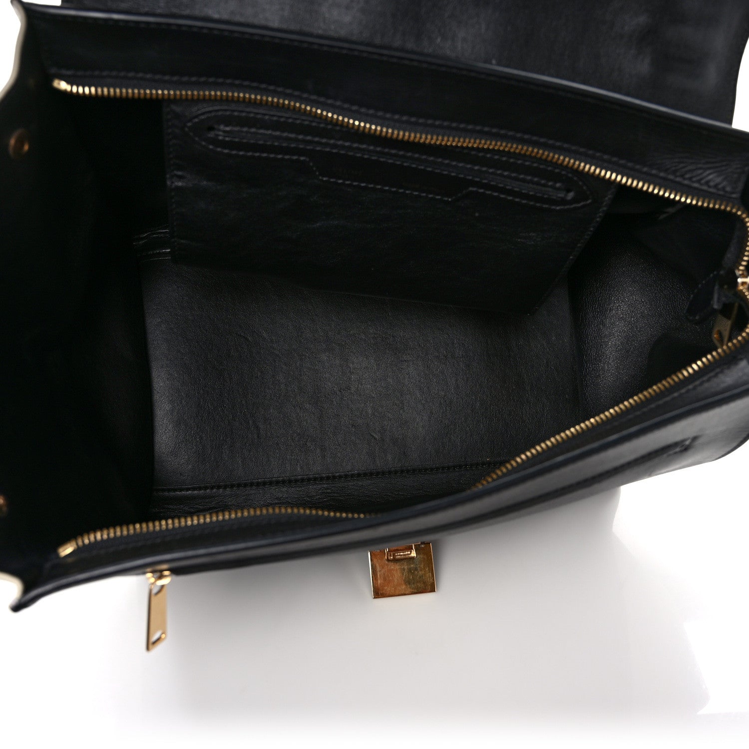 Celine Smooth Calfskin Suede Medium Tri-Color Trapeze Brown Black 5 of 8