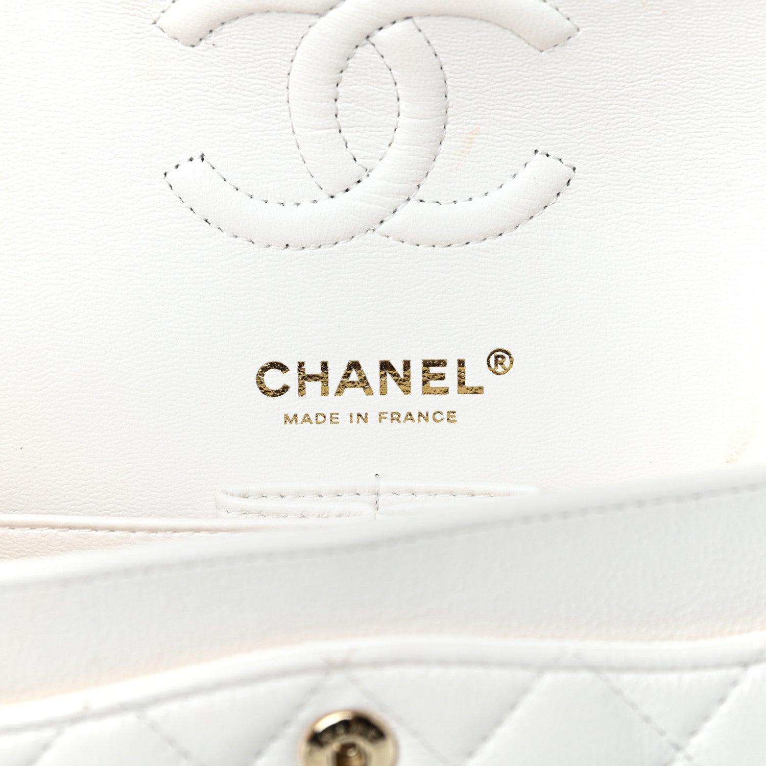 Chanel Caviar Quilted Small Double Flap White 6 of 10