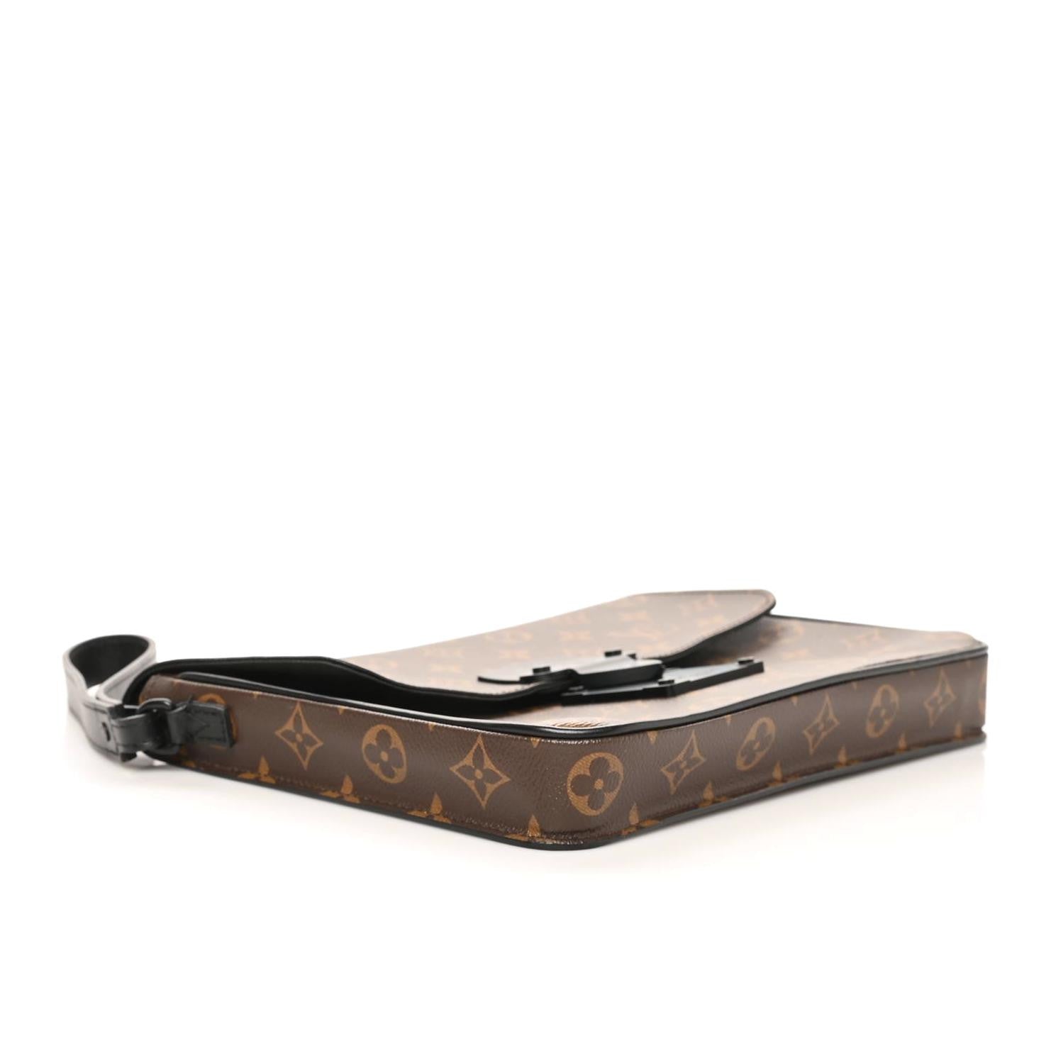 Louis Vuitton Monogram Macassar S Lock A4 Pouch 4 of 7