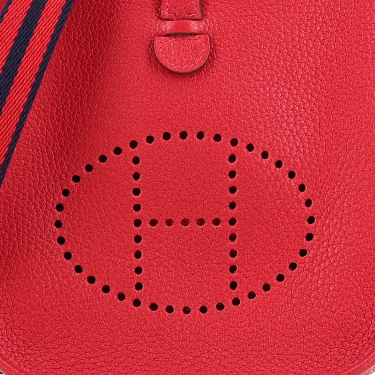 Hermes Taurillon Clemence Amazone Evelyne TPM Rouge Casaque Bleu Saphir 7 of 9