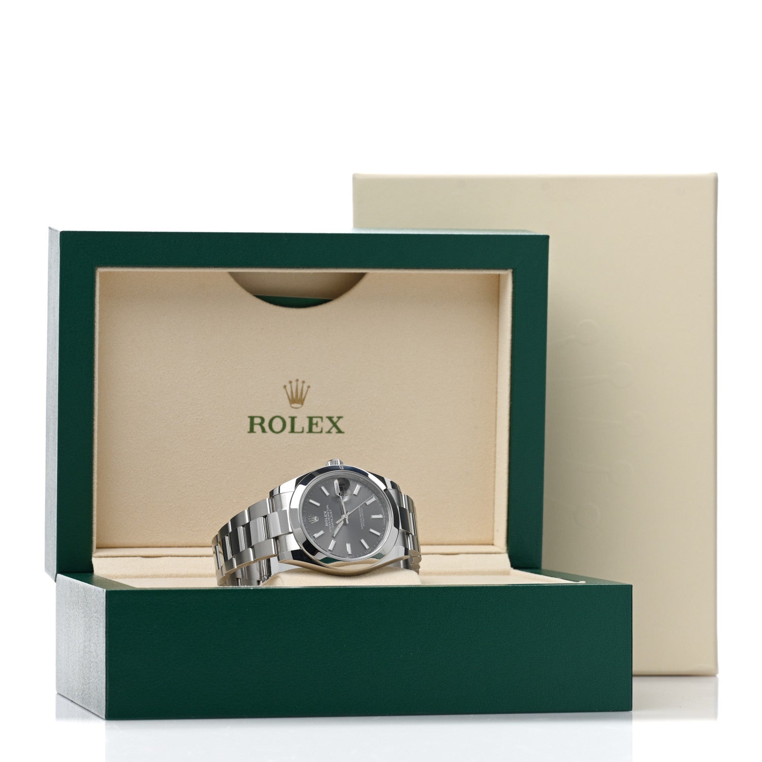 Rolex Stainless Steel 41mm Oyster Perpetual Datejust Watch Slate 126300 5 of 5