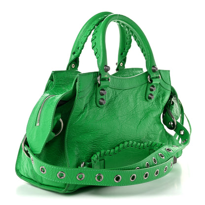 Balenciaga Agneau Arena Small Neo Cagole City Handbag  Vivid Green 4 of 11