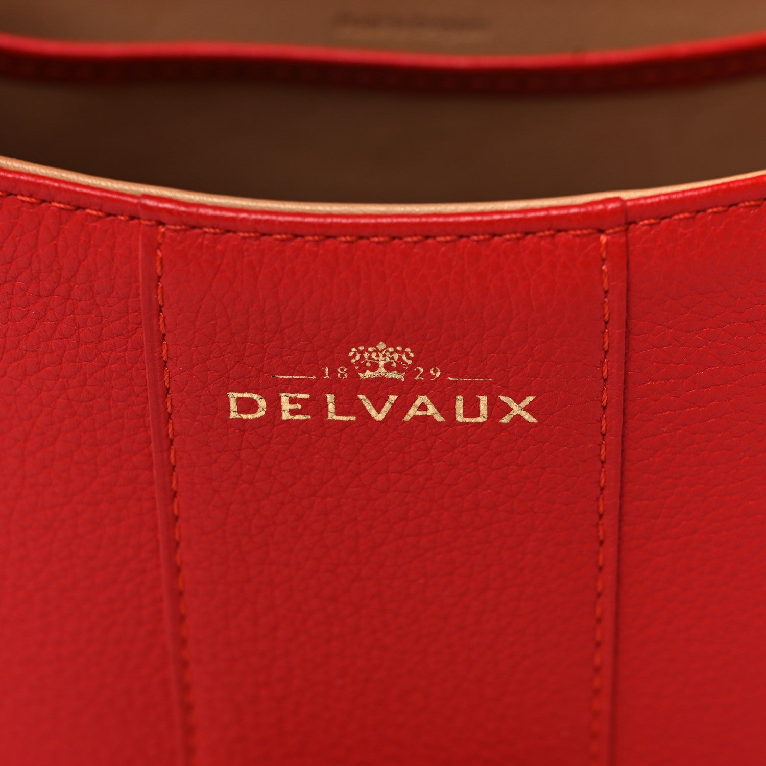 Delvaux Grained Calfskin Mini Brillant Satchel Red 6 of 10