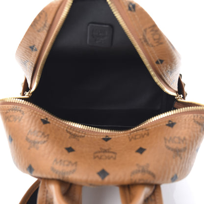 MCM Visetos Small Side Stud Stark Backpack Cognac 4 of 10