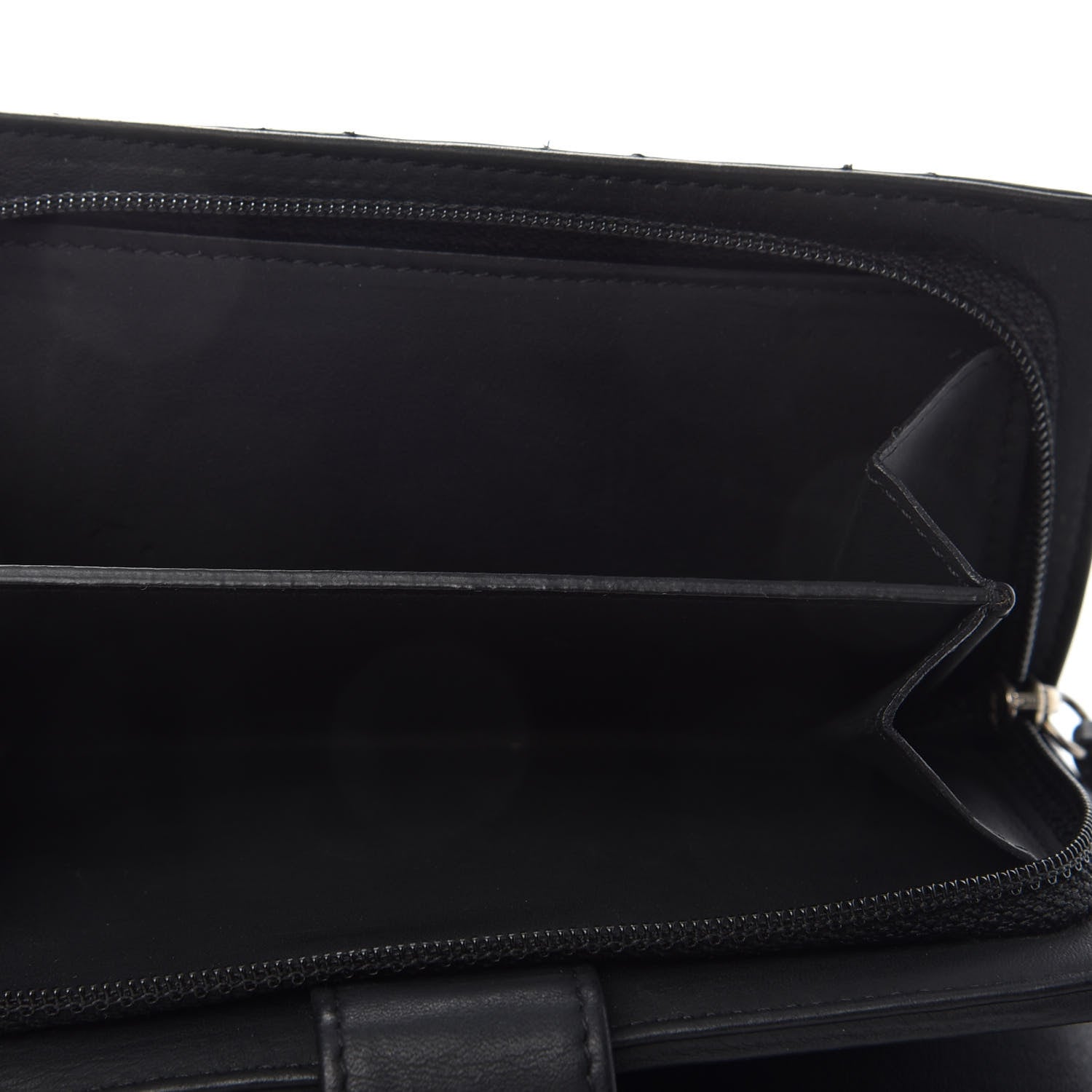 Chanel Lambskin Quilted Zipped Pocket Wallet Black 6 of 8