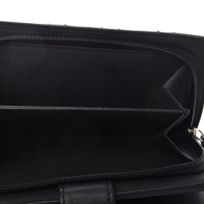 Chanel Lambskin Quilted Zipped Pocket Wallet Black 6 of 8