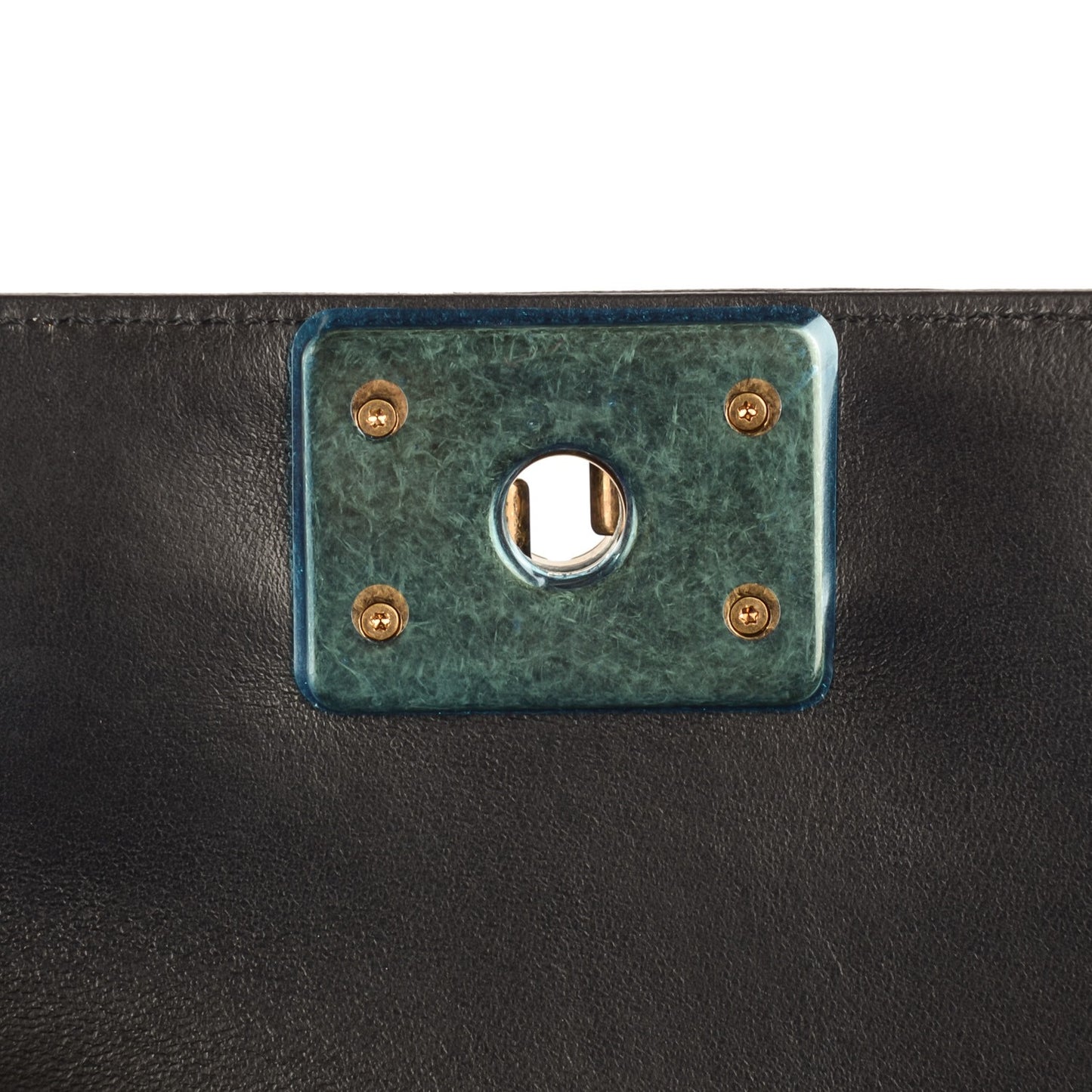 Lambskin Quilted Medium Crest Embellished Boy Flap Multicolor