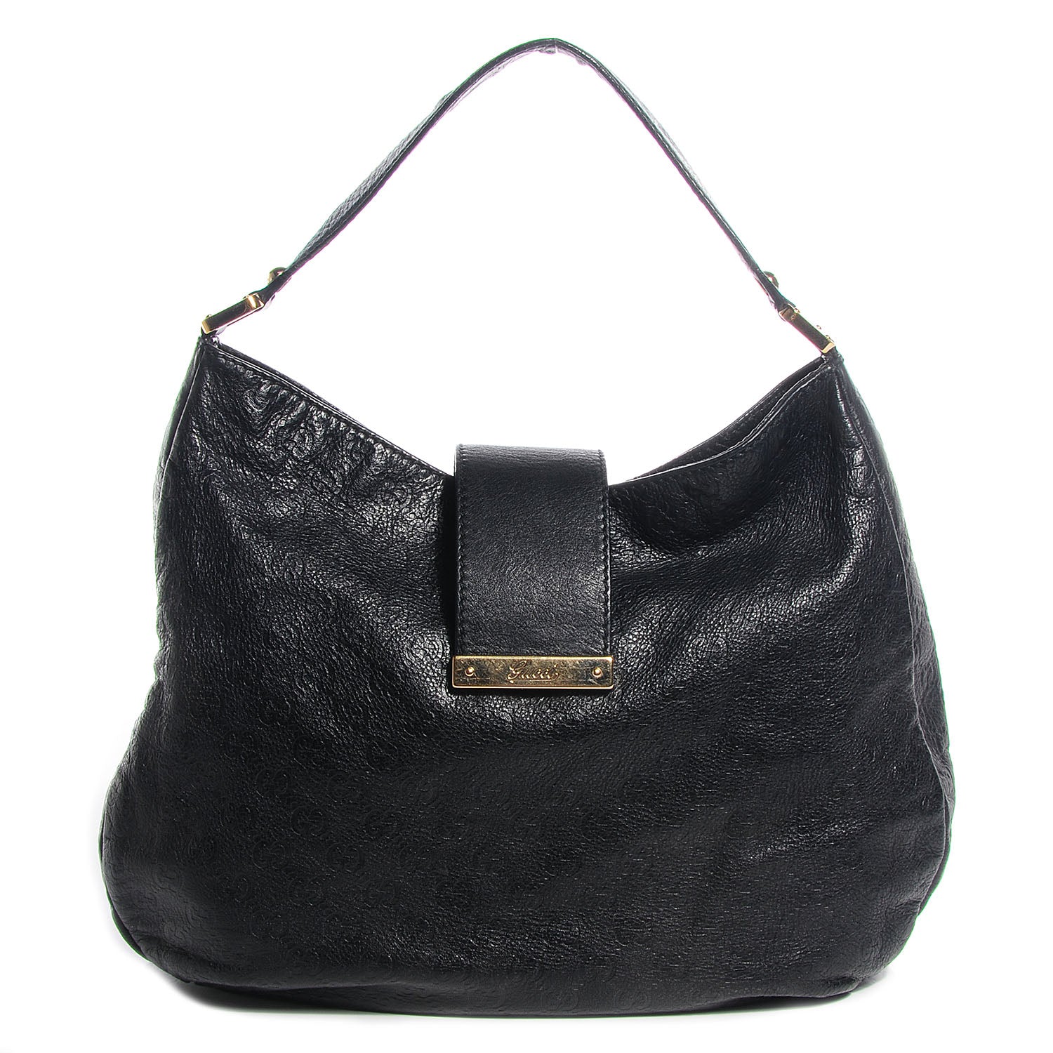 Gucci Guccissima Ladies Web Large Hobo Black 1 of 7