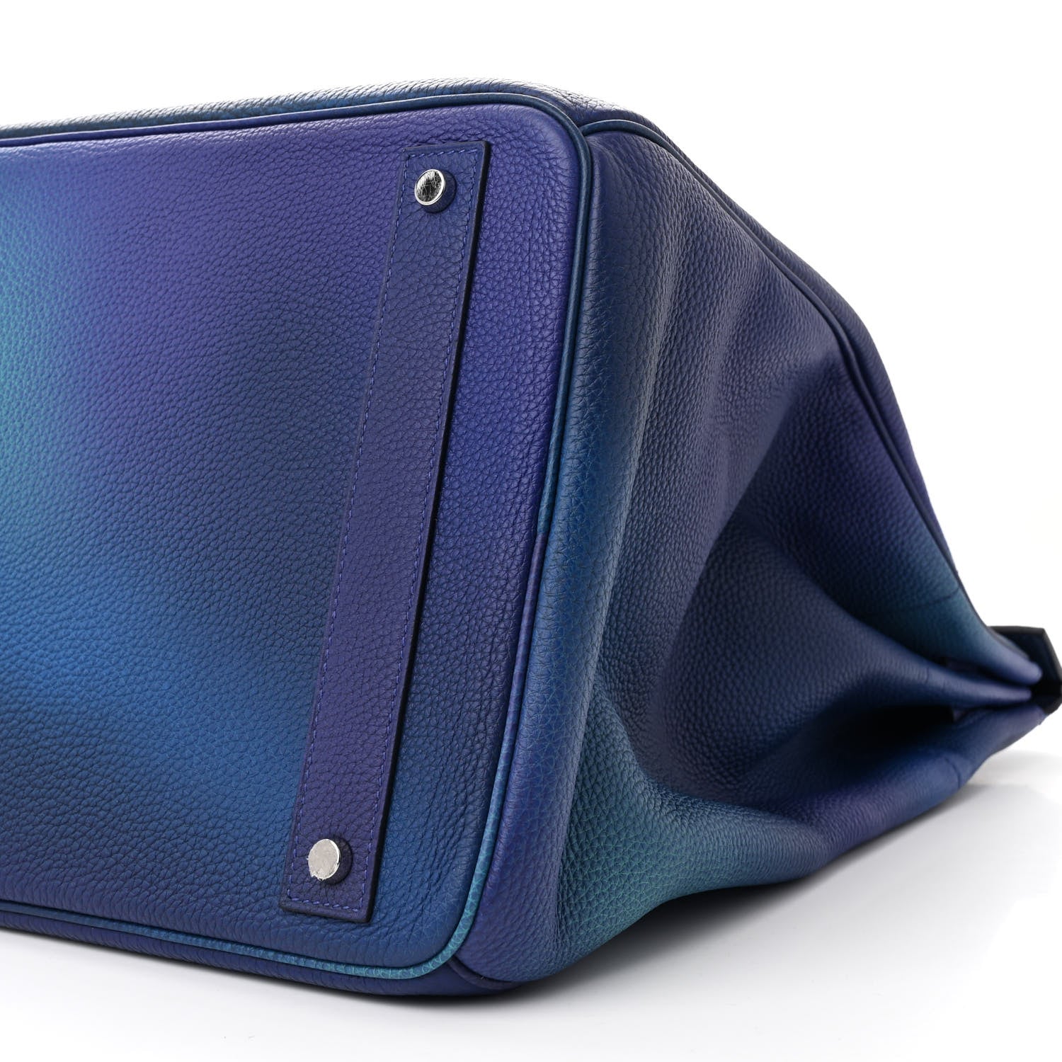 Hermes Togo HAC Cosmos Birkin 40 Bleu Nuit Violet Aqua 9 of 13