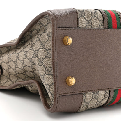 Gucci Soft GG Supreme Monogram Web Medium Duffle Bag Beige New Acero Crop 10 of 11