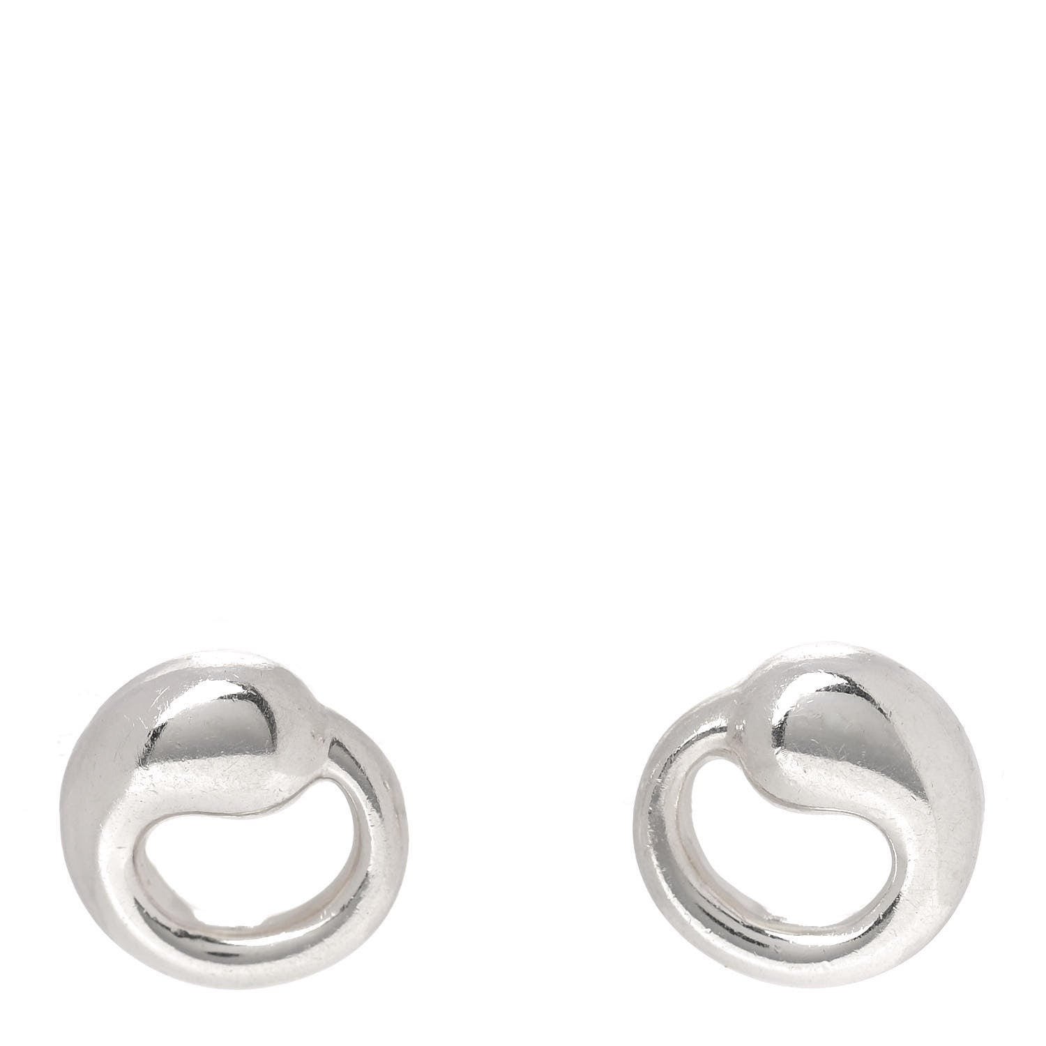 Tiffany Sterling Silver 11mm Elsa Peretti Eternal Circle Earrings 1 of 5