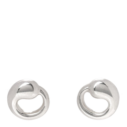 Tiffany Sterling Silver 11mm Elsa Peretti Eternal Circle Earrings 1 of 5