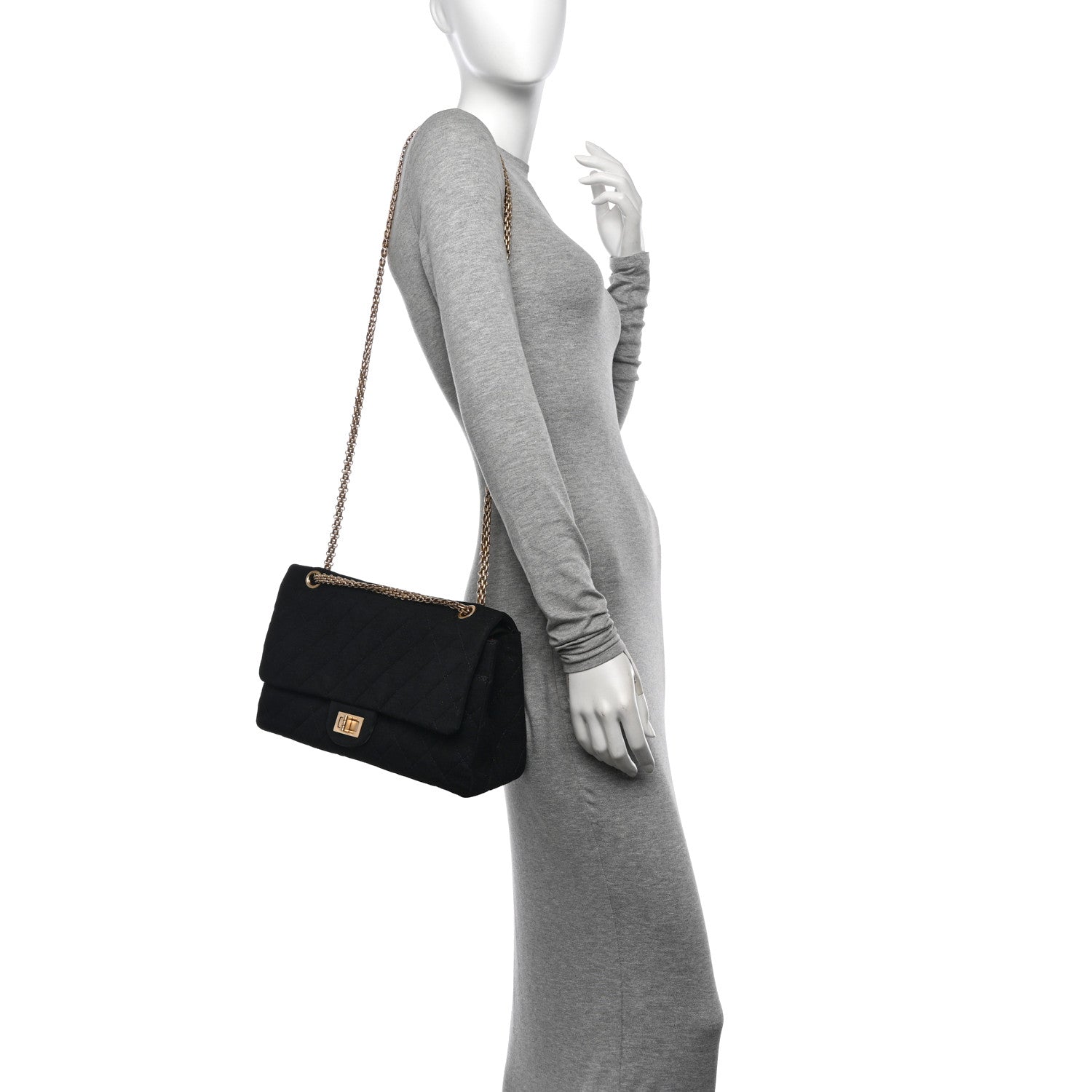Chanel Jersey Quilted 2.55 Reissue 227 Flap Black 2 of 13