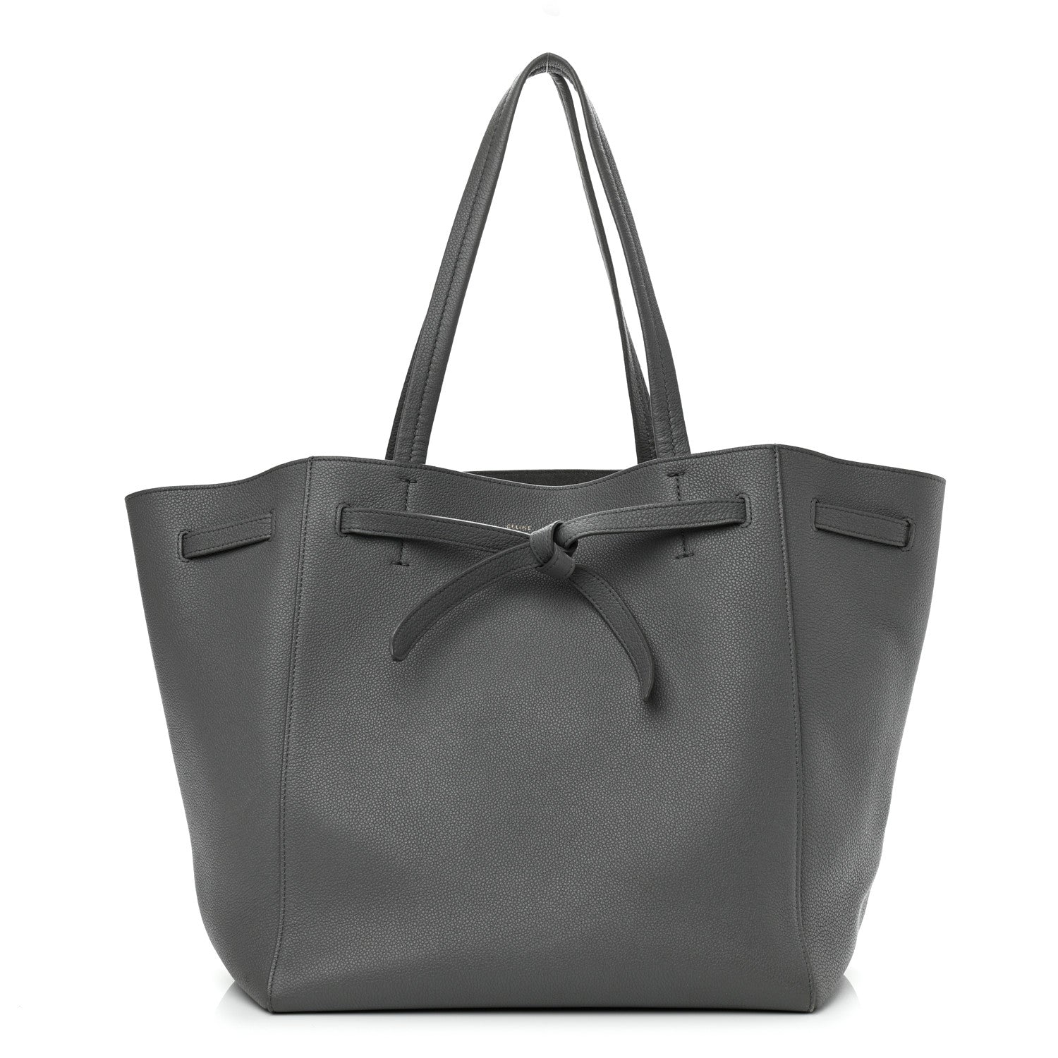 Celine Soft Grained Calfskin Belt Cabas Phantom Medium Grey 1 of 12