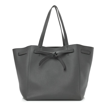 Celine Soft Grained Calfskin Belt Cabas Phantom Medium Grey 1 of 12
