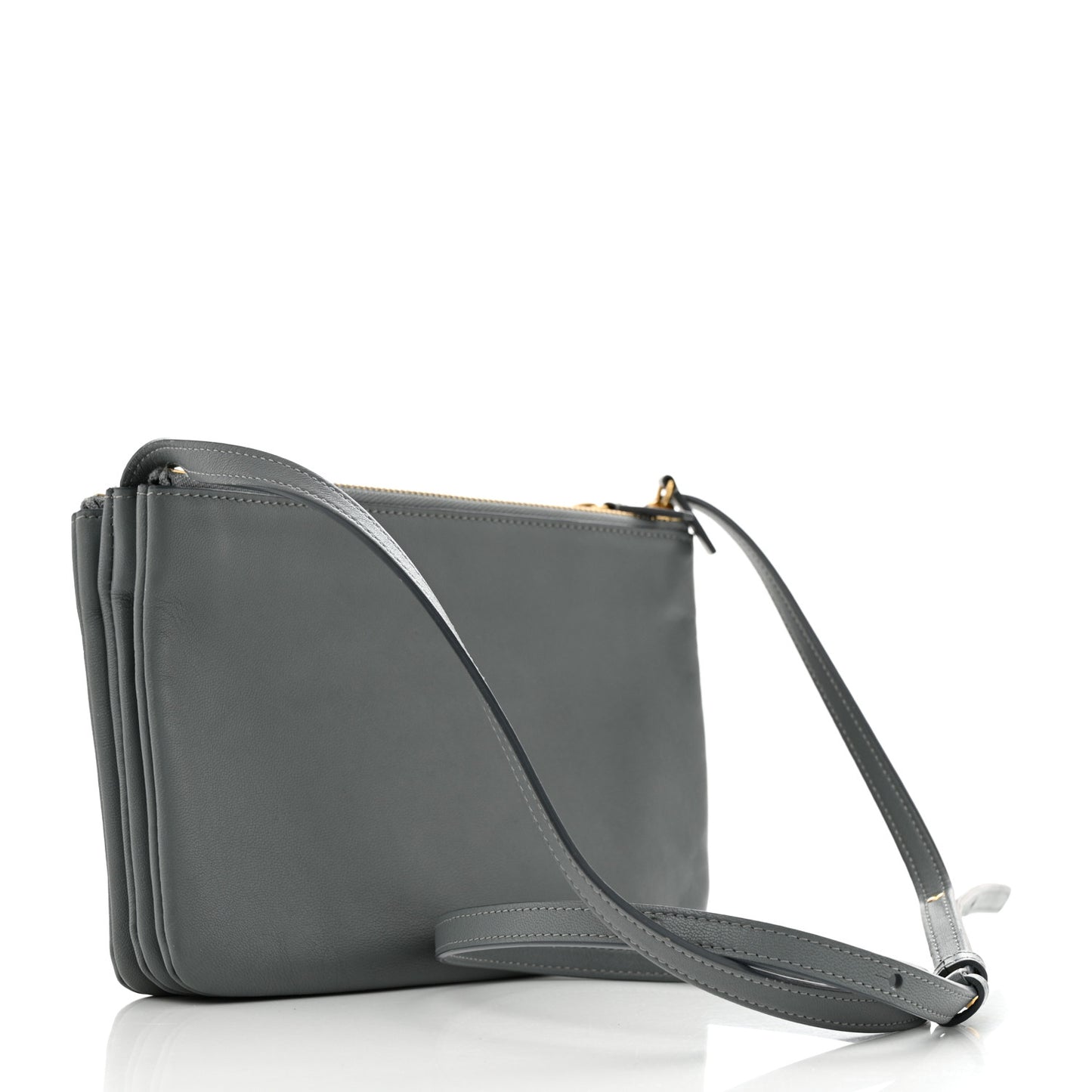 Lambskin Small Trio Crossbody Bag Smoke
