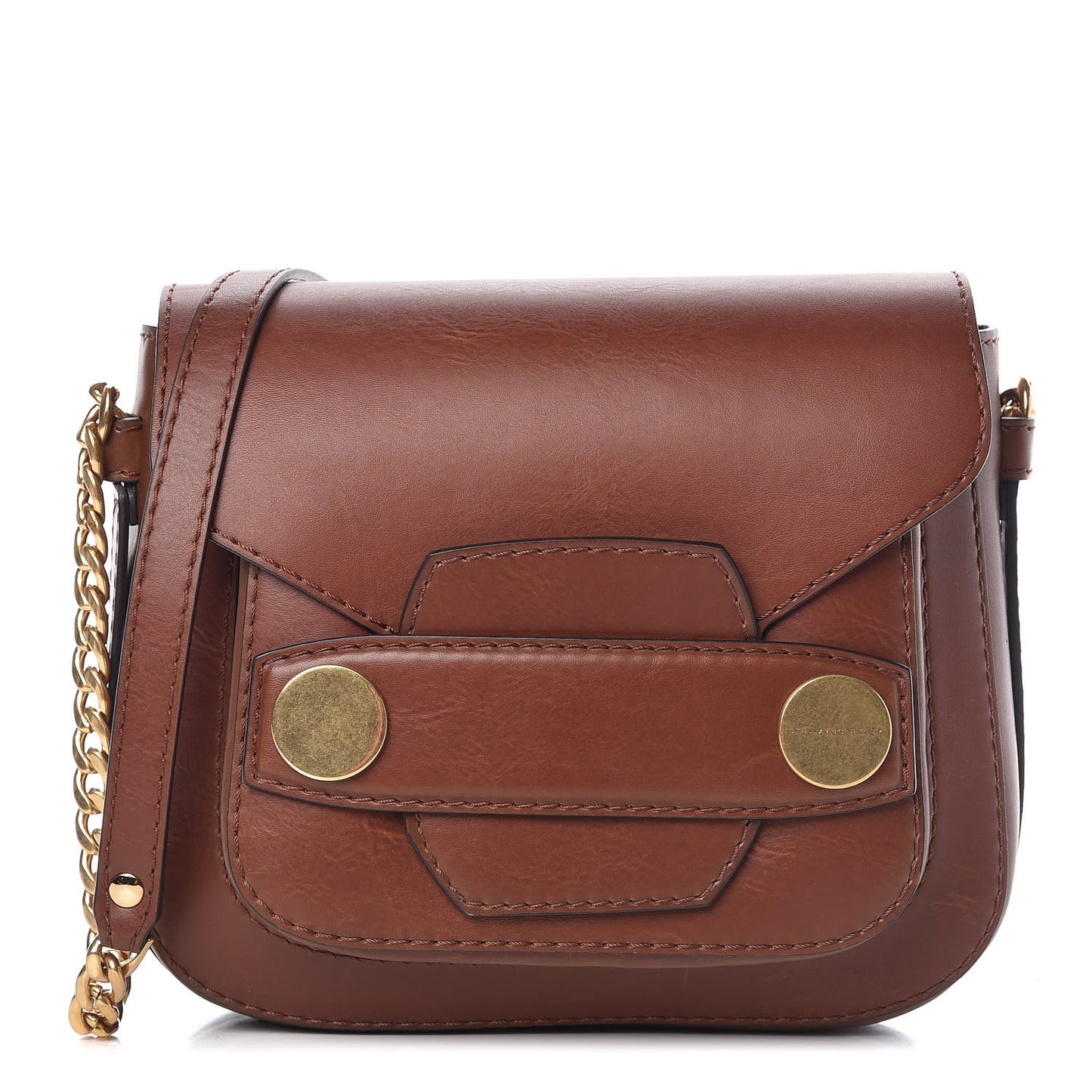 Eco Alter Nappa Popper Shoulder Bag Cognac