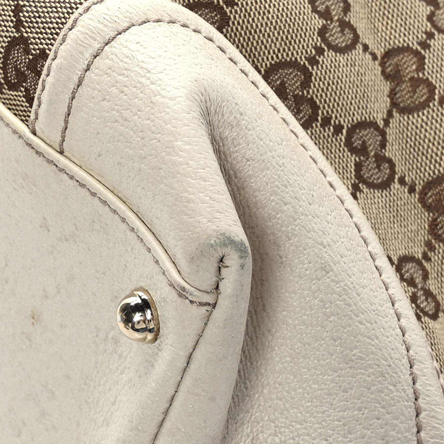 Gucci Monogram Web Large Treasure Boston Tote Beige 11 of 14
