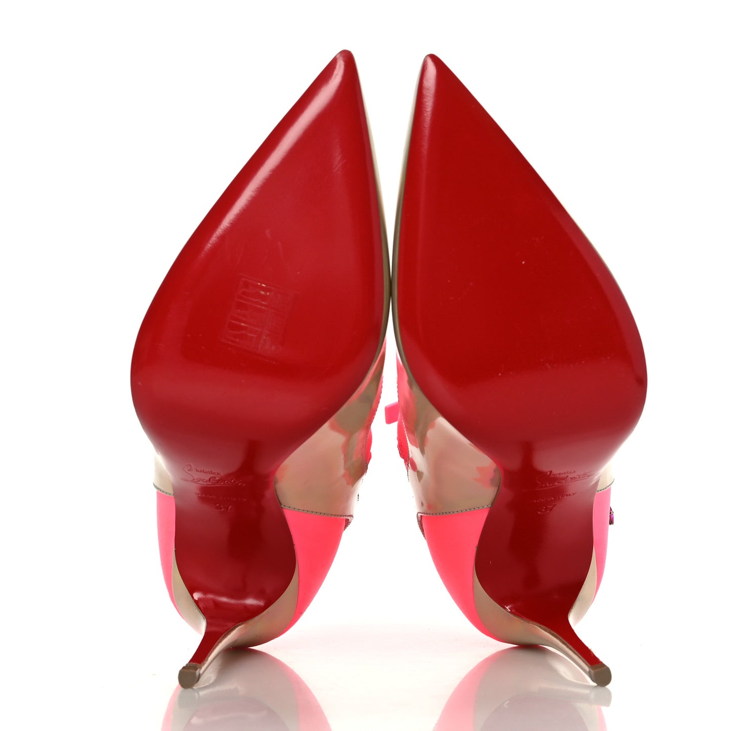 Iridescent Patent Crystal Jessie Joli Ankle Boot 37 Rose Fluorescent