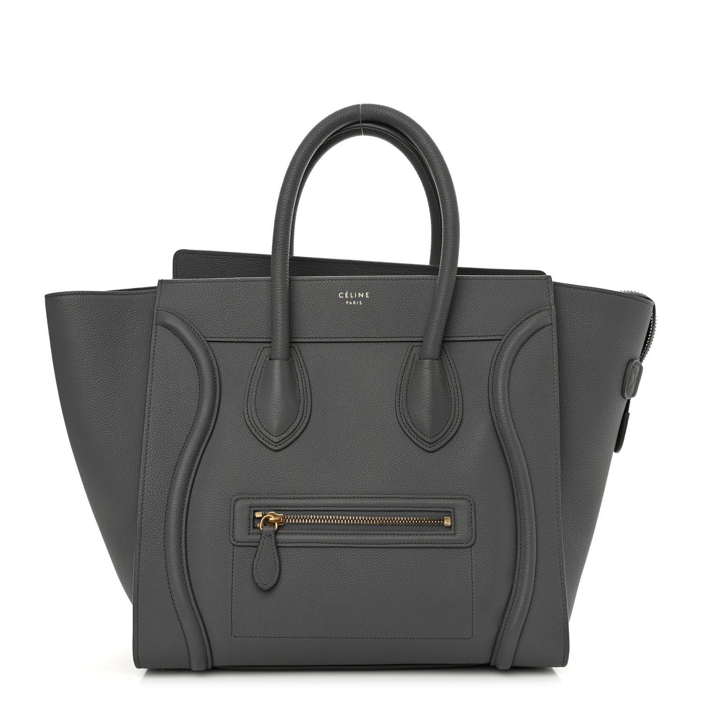 Drummed Calfskin Mini Luggage Kohl