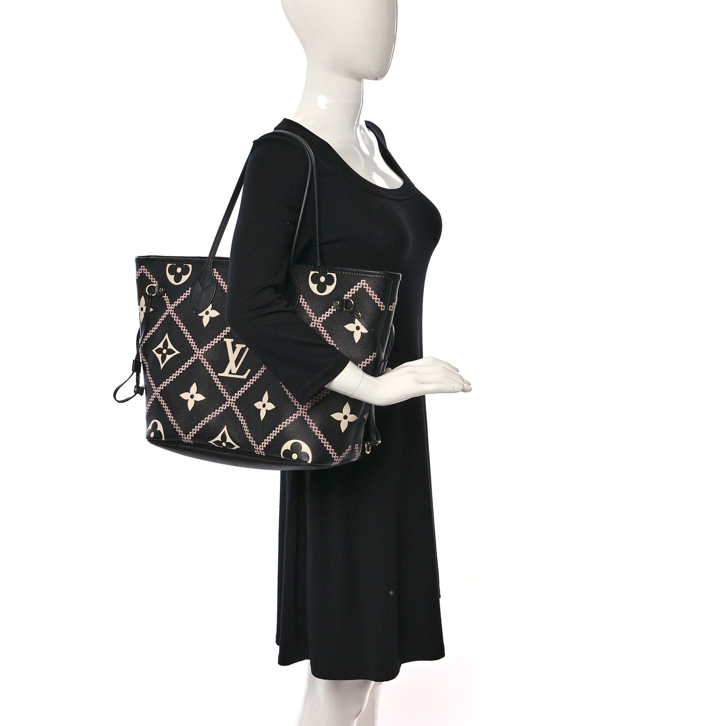Empreinte Monogram Giant Broderies Neverfull MM Black