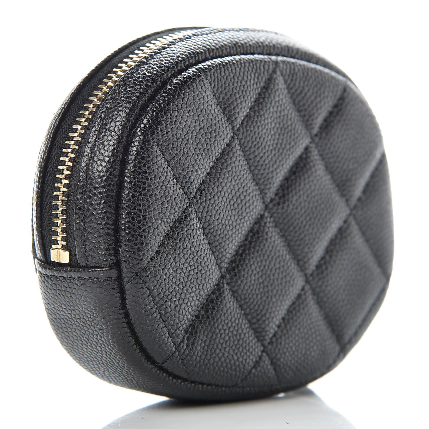 Chanel Caviar Quilted Zip Around Classic Coin Purse Black 3 of 8