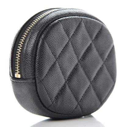 Chanel Caviar Quilted Zip Around Classic Coin Purse Black 3 of 8