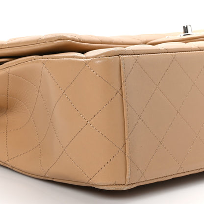 Chanel Lambskin Quilted Maxi Double Flap Beige 8 of 9