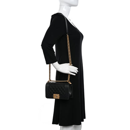 Chanel Caviar Quilted Small Boy Flap Black 2 of 14