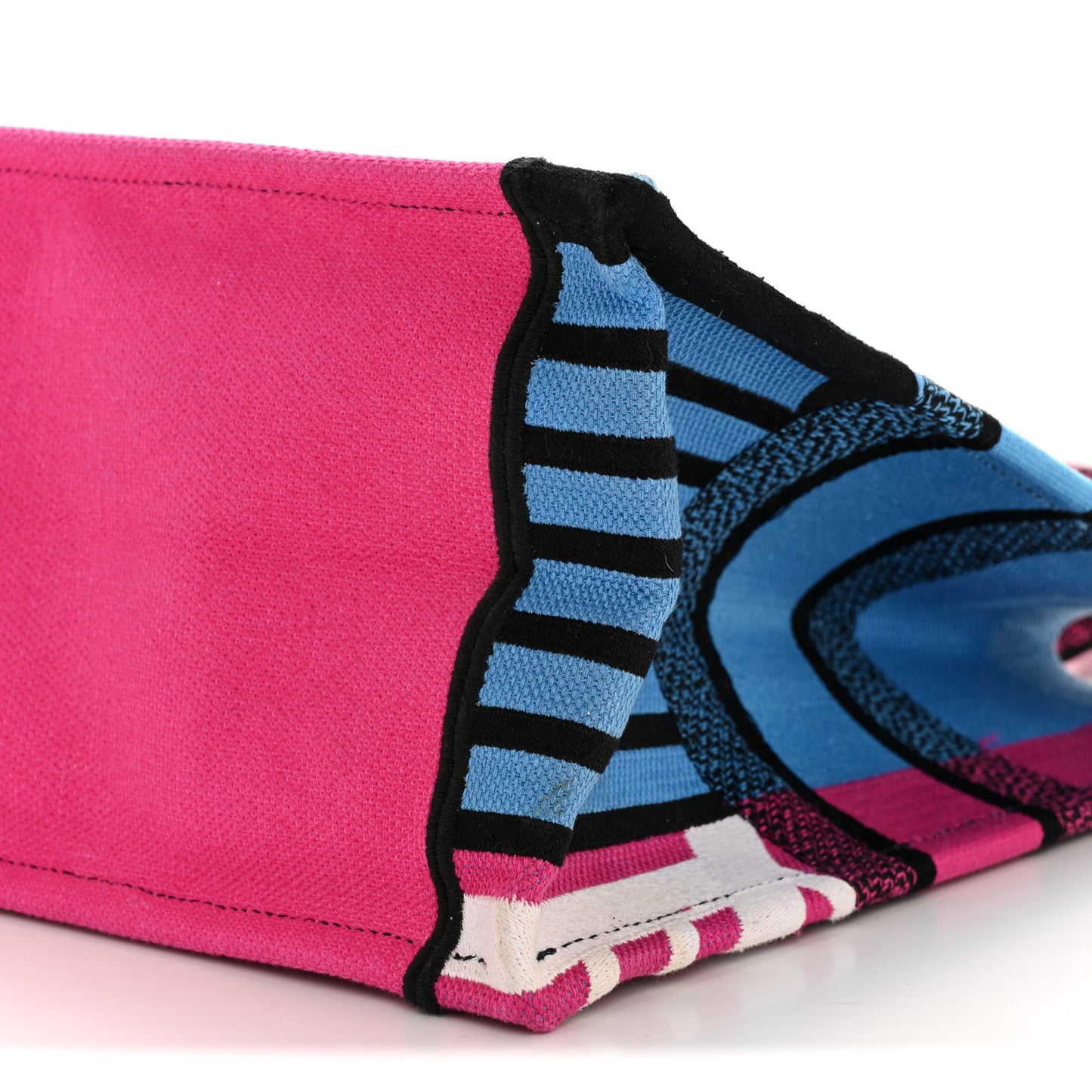 Canvas Embroidered Medium Jungle Pop Book Tote Fuchsia Multicolor
