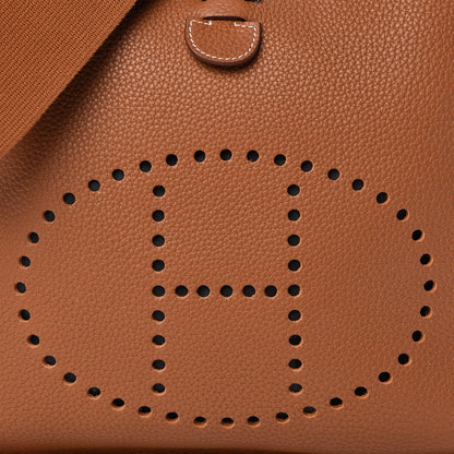Hermes Taurillon Clemence Evelyne III GM Gold 8 of 11