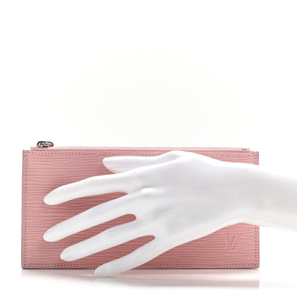 Louis Vuitton Epi Felicie Chain Wallet Zippered Insert Rose Ballerine 2 of 7