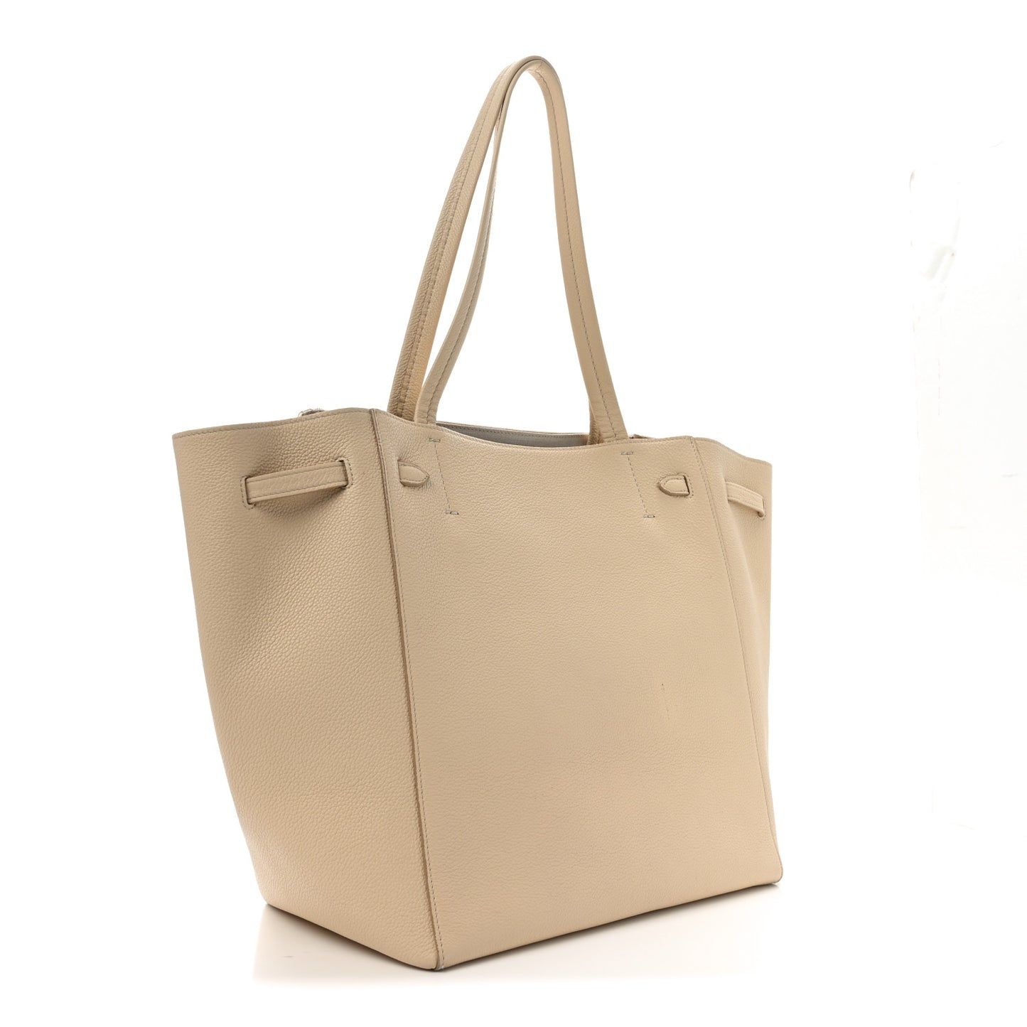 Soft Grained Calfskin Small Belt Cabas Phantom  Beige