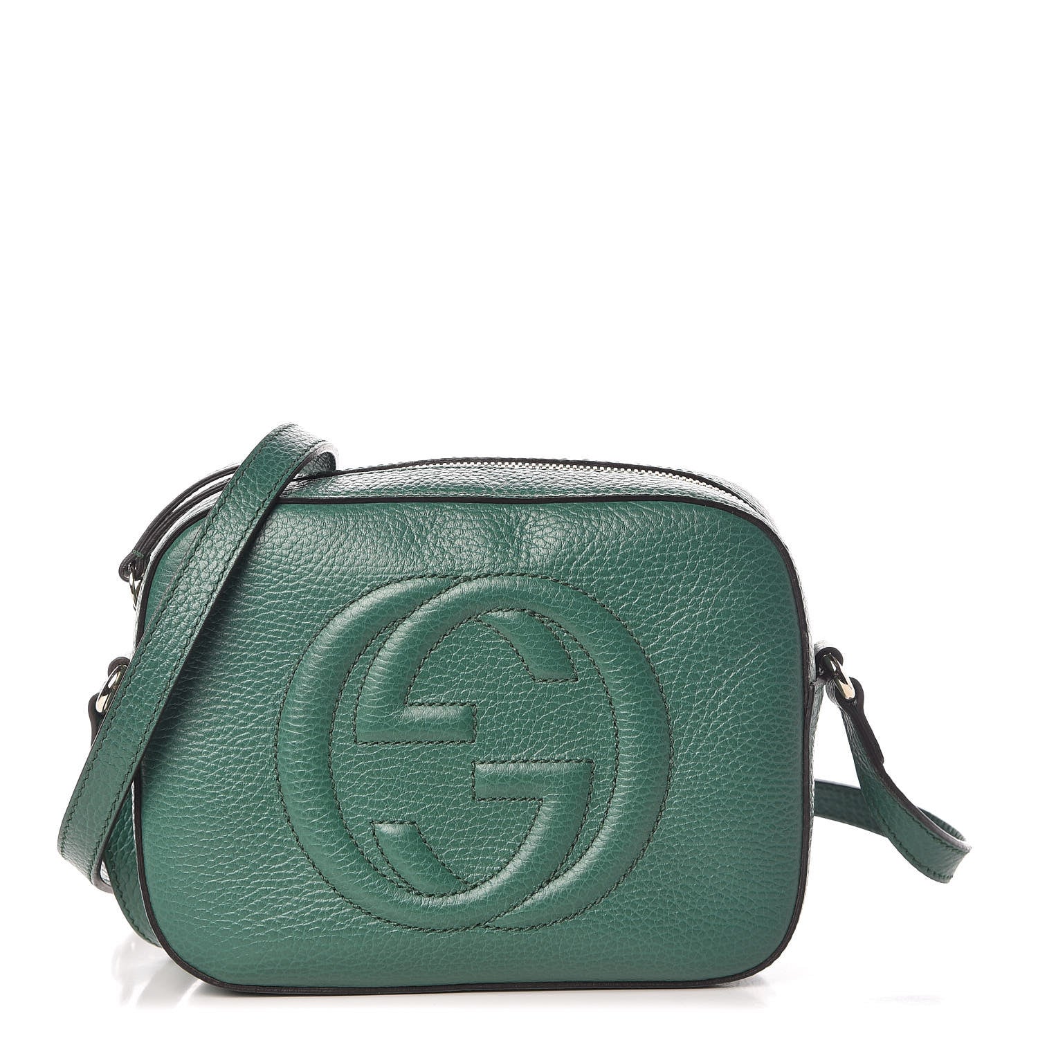 Gucci Pebbled Calfskin Small Soho Disco Bag Emerald Green 1 of 9