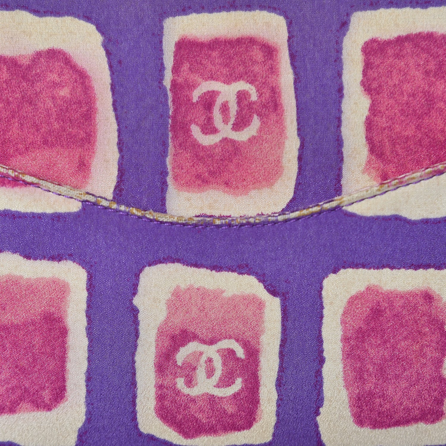 Chanel Nylon Printed Small Flap Purple 21 of 24
