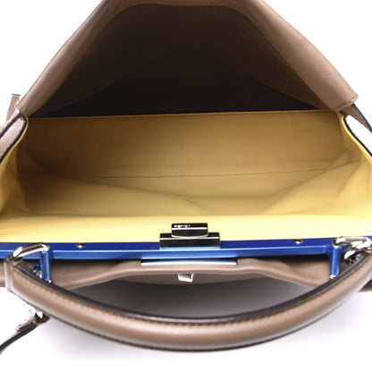 Fendi Vitello Dolce Shiny Nappa Large Peekaboo Iconic Satchel Brown 5 of 10