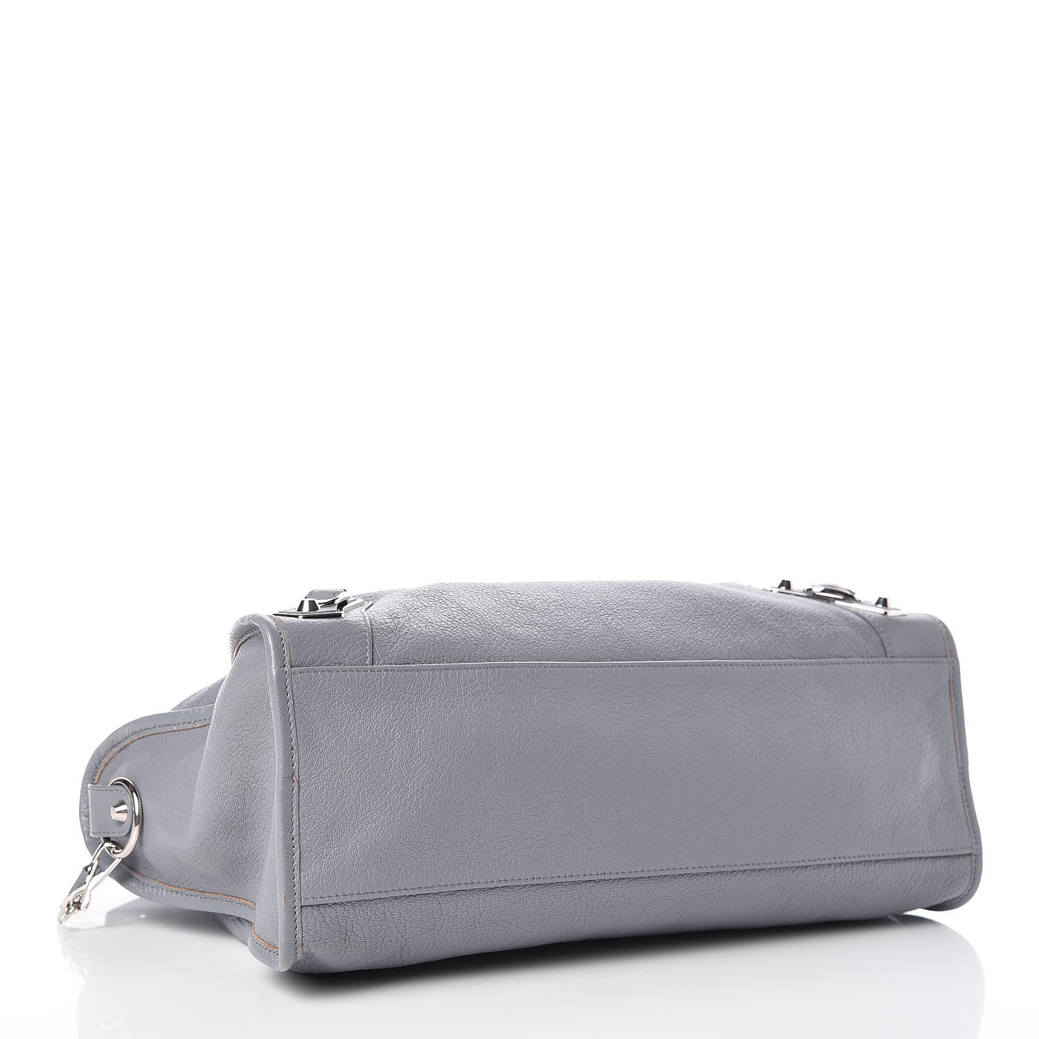 Balenciaga Chevre Silver Metallic Edge Hardware City Bleu Acier 4 of 10