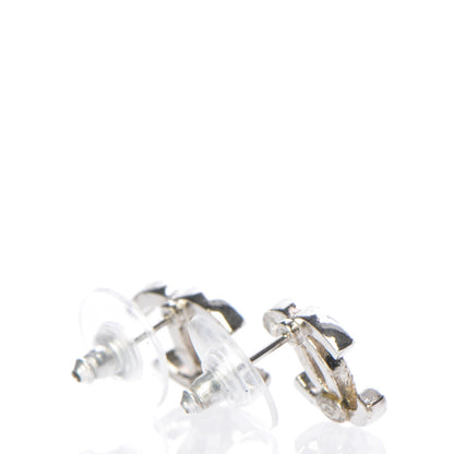 Chanel Crystal CC Earrings Silver 3 of 6