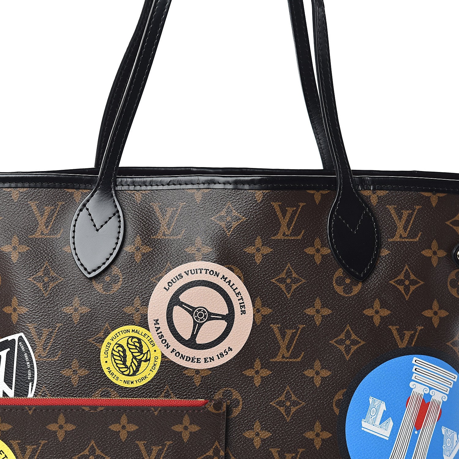 Louis Vuitton Monogram World Tour Neverfull MM 6 of 8