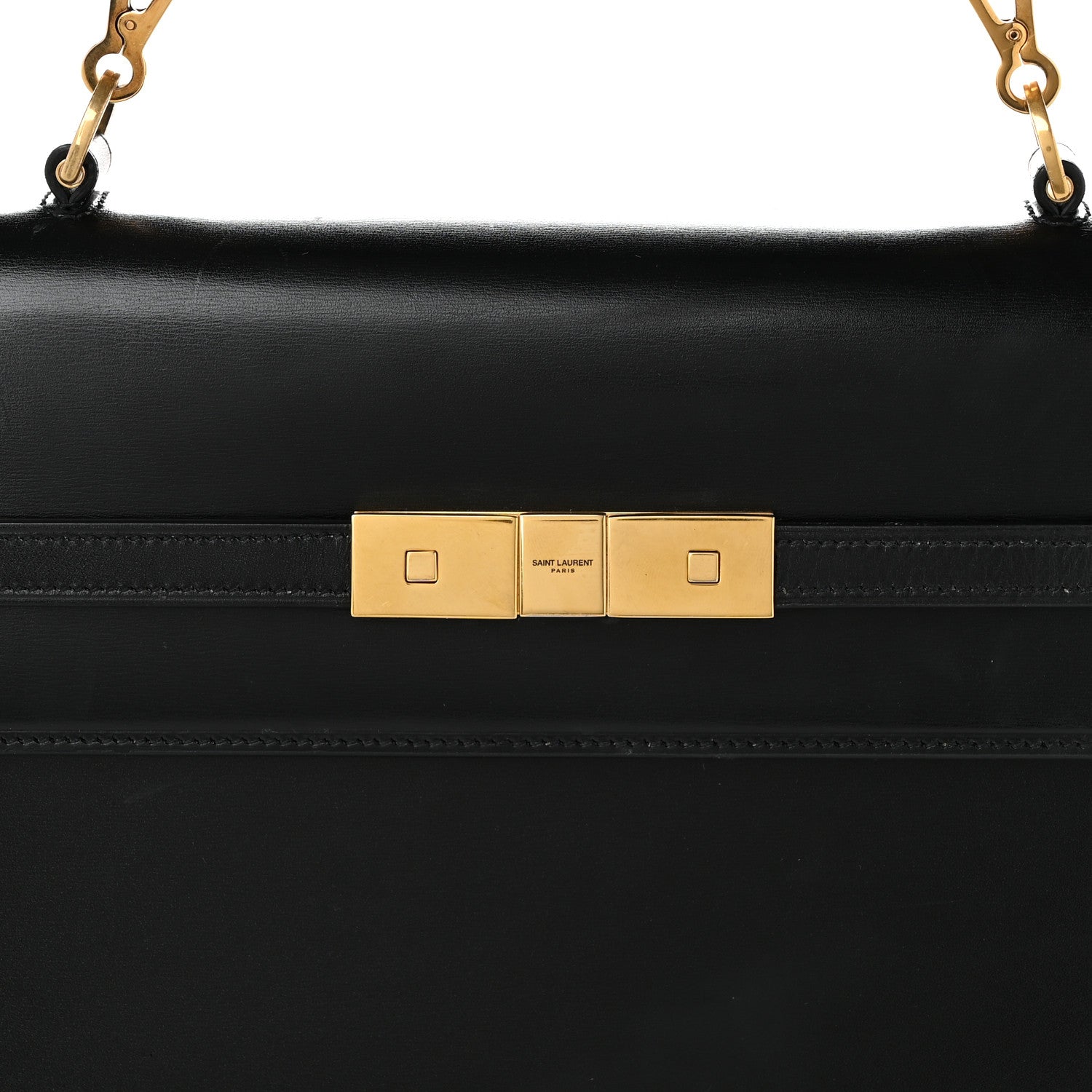 Saint Laurent Smooth Calfskin Manhattan Top Handle Black 8 of 11