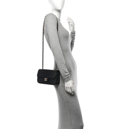 Chanel Shiny Alligator Mini Rectangular Flap Black 2 of 10