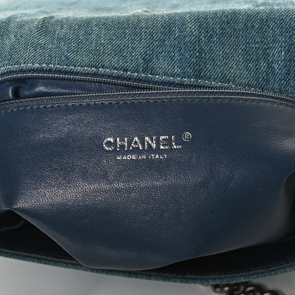 Chanel Denim Quilted Large Boy Flap Blue 5 of 9