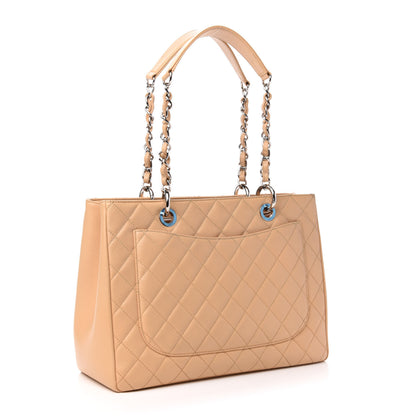 Chanel Caviar Quilted Grand Shopping Tote GST Beige Clair 3 of 10